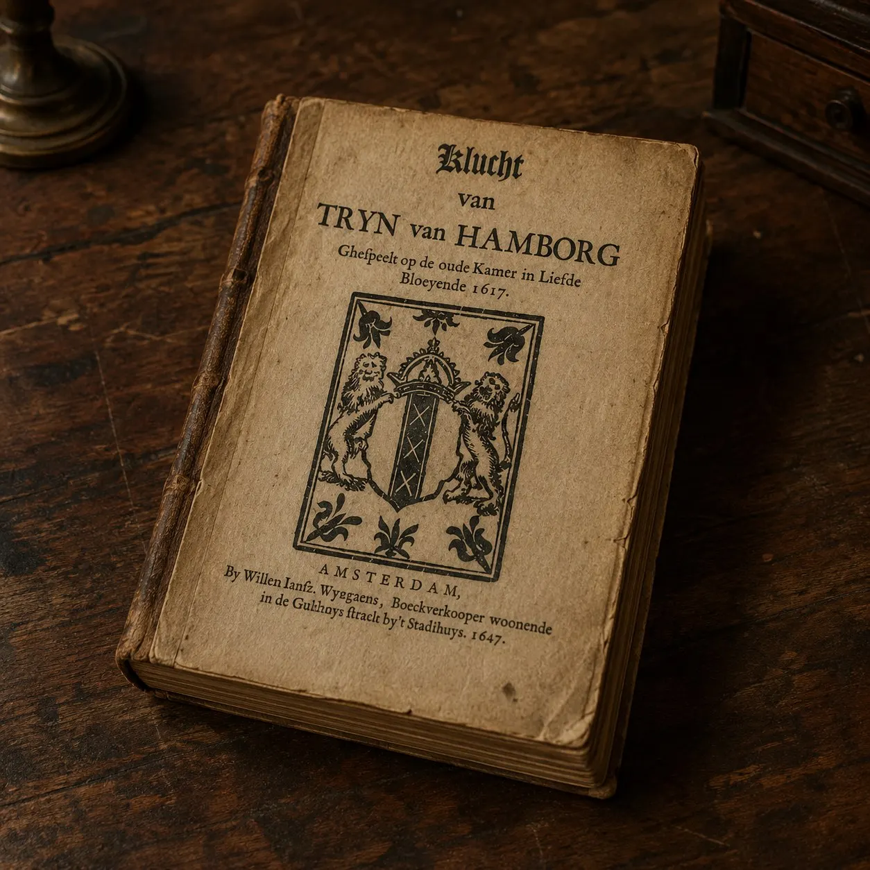 Старовинне видання п'єси «Klucht van Tryn van Hamborg»